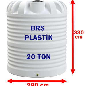 20 Tonluk Plastik Su Deposu Beyaz