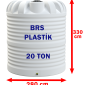20 Tonluk Plastik Su Deposu Beyaz