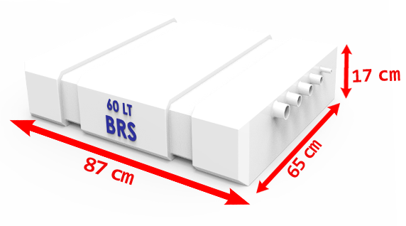 60 Litre Karavan Tipi Plastik Su Deposu Beyaz