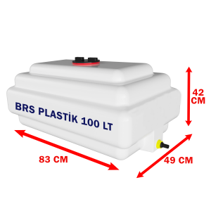 100 Litre Dalgakıranlı plastik Su Deposu