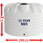 12 Ton Plastik Su Deposu