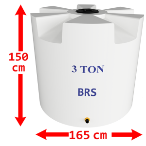 3 Ton Dikey Plastik Su Deposu